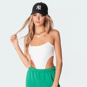 Edikted White Cutout Bodysuit
